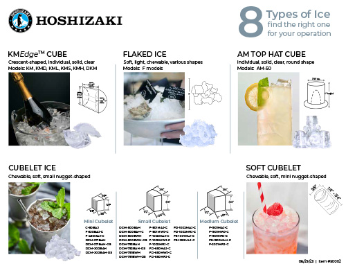 Hoshizaki Ice Types