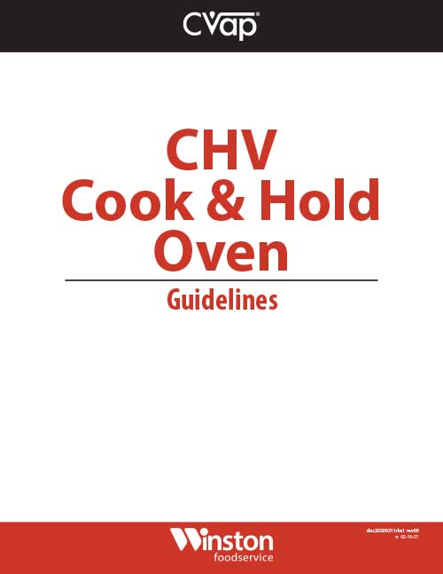Winston Cook & Hold Oven Guidelines